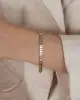 Çift Sıra Mini Kareli Altın Bileklik