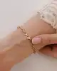 Taşlı Altın Zincir Bileklik
