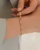 Düğmeli Altın Zincir Bileklik