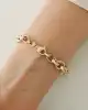 Burgu Halkalı Altın Zincir Bileklik