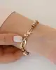 Beyaz Altın Detaylı Zincir Bileklik