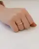 Çizgi Desenli Altın Yüzük