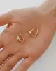 Altın Dövme Desenli Halka Küpe