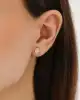 Taşlı Altın Küpe