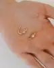 Hologram Taşlı Dörtgen Küpe