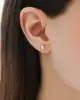 Parlak Top Altın Küpe
