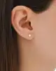 Parlak Top Altın Küpe