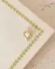 Hologram Taşlı Kalp Kolye Ucu