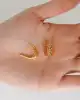 22 Ayar Altın Yaprak Küpe
