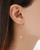 22 Ayar Tuğralı Altın Küpe
