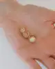 Taşlı Altın Bomb Küpe