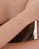 Taşlı Çiçek Figürlü Altın Bileklik