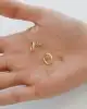 Altın Vidalı Halka Küpe