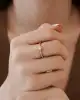 Taşlı Vintage Altın Yüzük