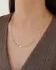 Beyaz Altın Dorika Toplu Zincir Kolye
