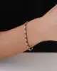 Siyah Taş Detaylı Altın Erkek Bileklik