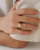 Siyah Taşlı Altın Erkek Yüzük