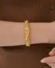 22 Ayar Telkari Detaylı Bold Kelepçe Bileklik