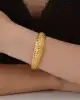 22 Ayar Altın Çizgi Desen Kelepçe Bileklik