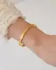 22 Ayar Altın Dövme Desenli Kelepçe Bileklik