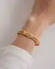 22 Ayar İkili Altın Kelepçe Bileklik