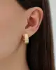 Bold Oval Altın Halka Küpe