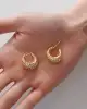İtalyan Altın Halka Küpe