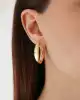 Bold Oval Halka Altın Küpe