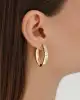 Bold Oval Halka Altın Küpe