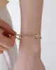 Kutup Yıldızı ve Kalp Figürlü Altın Bileklik