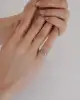 Mavi Taşlı Kalpli Serçe Parmak Yüzük