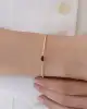 Pembe Taşlı Altın Tel Kelepçe Bileklik