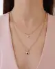 İkili Taşlı Altın Kalp Kolye