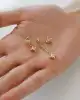 Kutup Yıldızı Sallantılı Altın Küpe