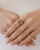 Mavi Taşlı Altın Yüzük