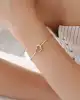 Taşlı İkili Kalpli Kelepçe Bileklik
