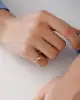Mavi Taşlı Yıldız Serçe Parmak Yüzük