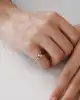 Mavi Taşlı Yıldız Serçe Parmak Yüzük