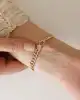 Mavi Taşlı Yoncalı Gurmet Zincir Bileklik