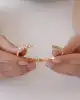 Mini Taşlı Altın Kelepçe Bileklik