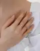 Taşlı Damla Altın Yüzük