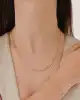 Mini Taşlı Slim Ataç Zincir Kolye