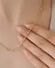 Mini Taşlı Slim Ataç Zincir Kolye