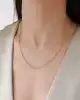 Mini Taşlı Slim Ataç Zincir Kolye