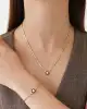 Baget Taşlı Balıksırtı Zincirli Altın Kolye