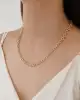 Desenli Altın Halka Zincir Kolye
