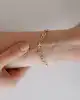 Desenli Altın Halka Zincir Bileklik