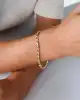 Beyaz Altın Detaylı Erkek Zincir Bileklik