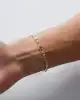 Beyaz Altın Detaylı Erkek Zincir Bileklik