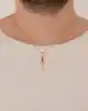 Unisex Altın Kılıç Kolye